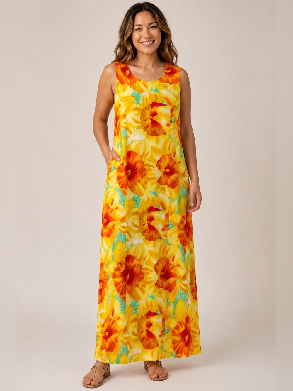 Jams World Daffodil Floral Maxi Dress | Size Large